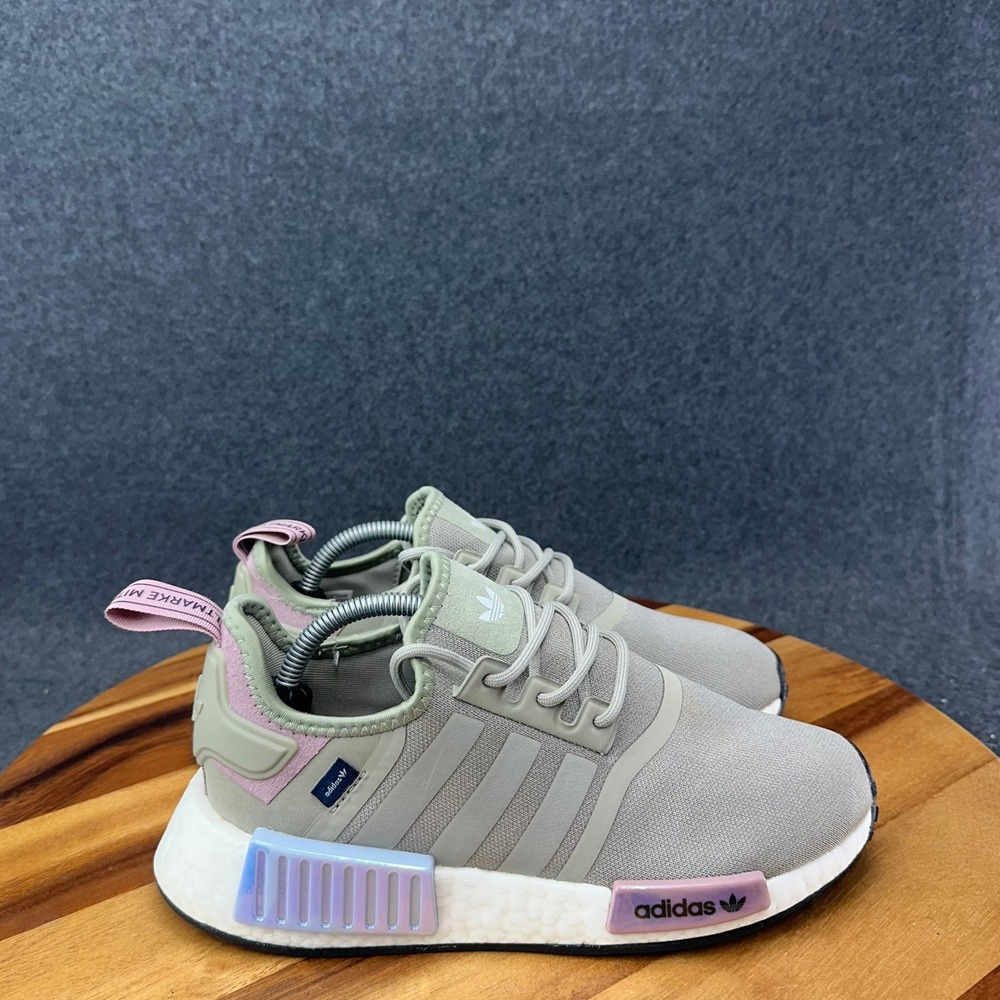 Adidas NMD_R1 Women's Athletic Sneakers Shoes Size 6.5 Grey White Violet GY8538